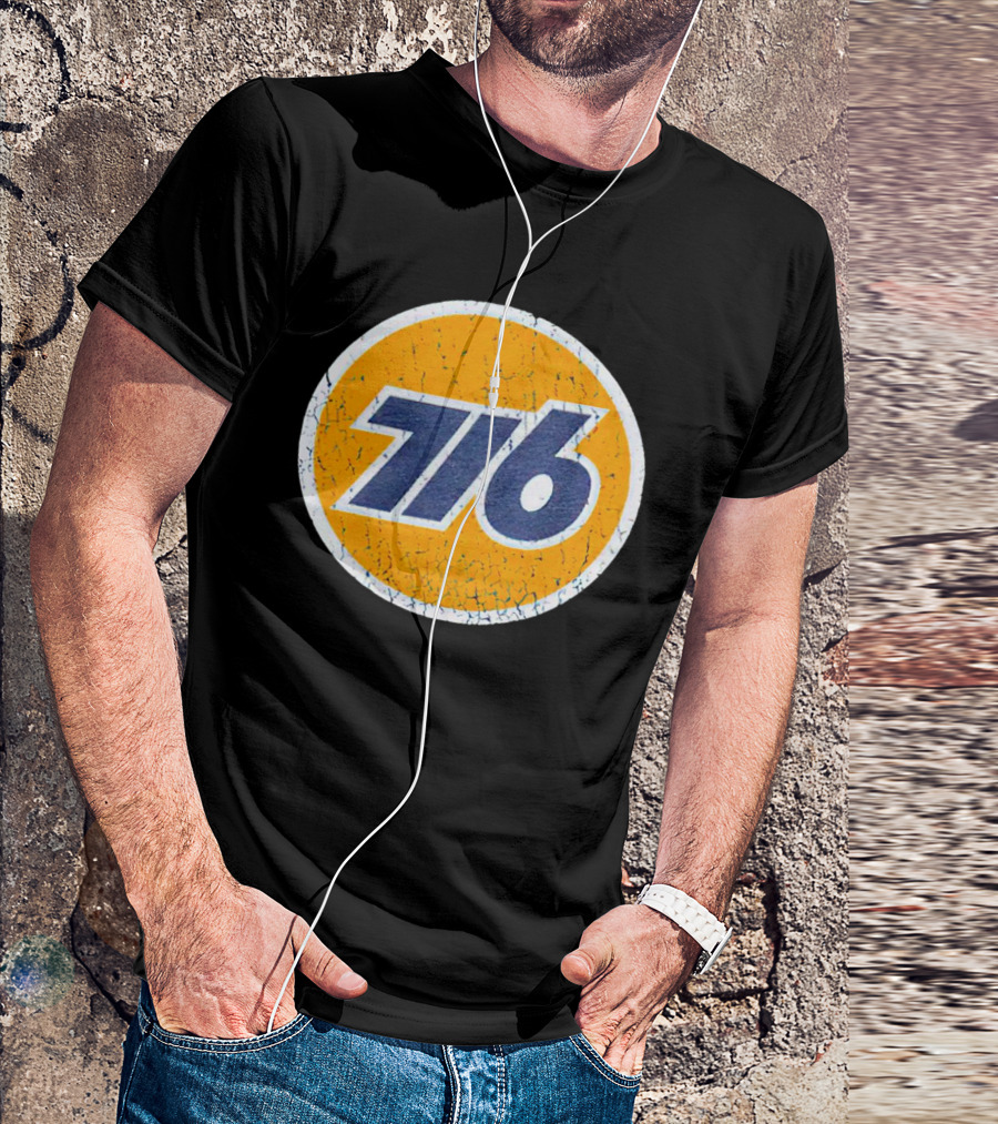 Pumped Up 716 Retro Sports Number Circle T-Shirt