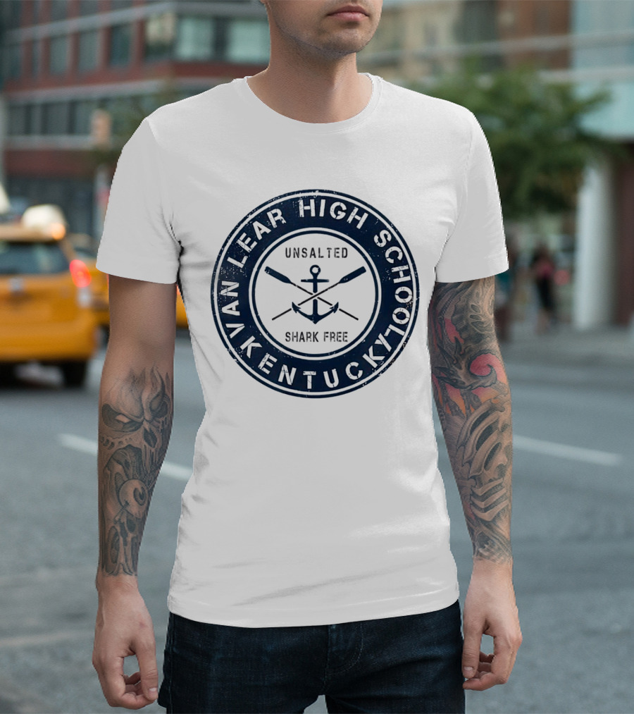 Van Lear High School Kentucky Unsalted Shark Free Anchor And Paddles T-Shirt
