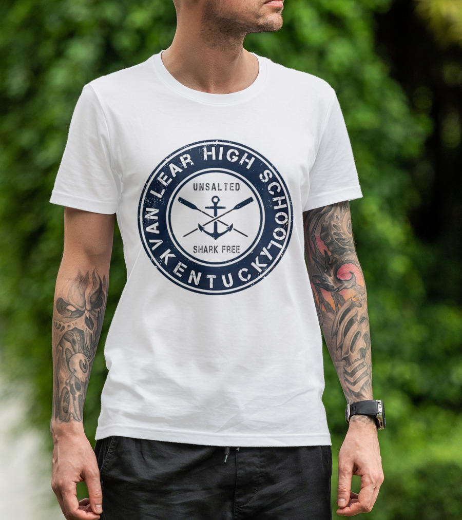 Van Lear High School Kentucky Unsalted Shark Free Anchor And Paddles T-Shirt