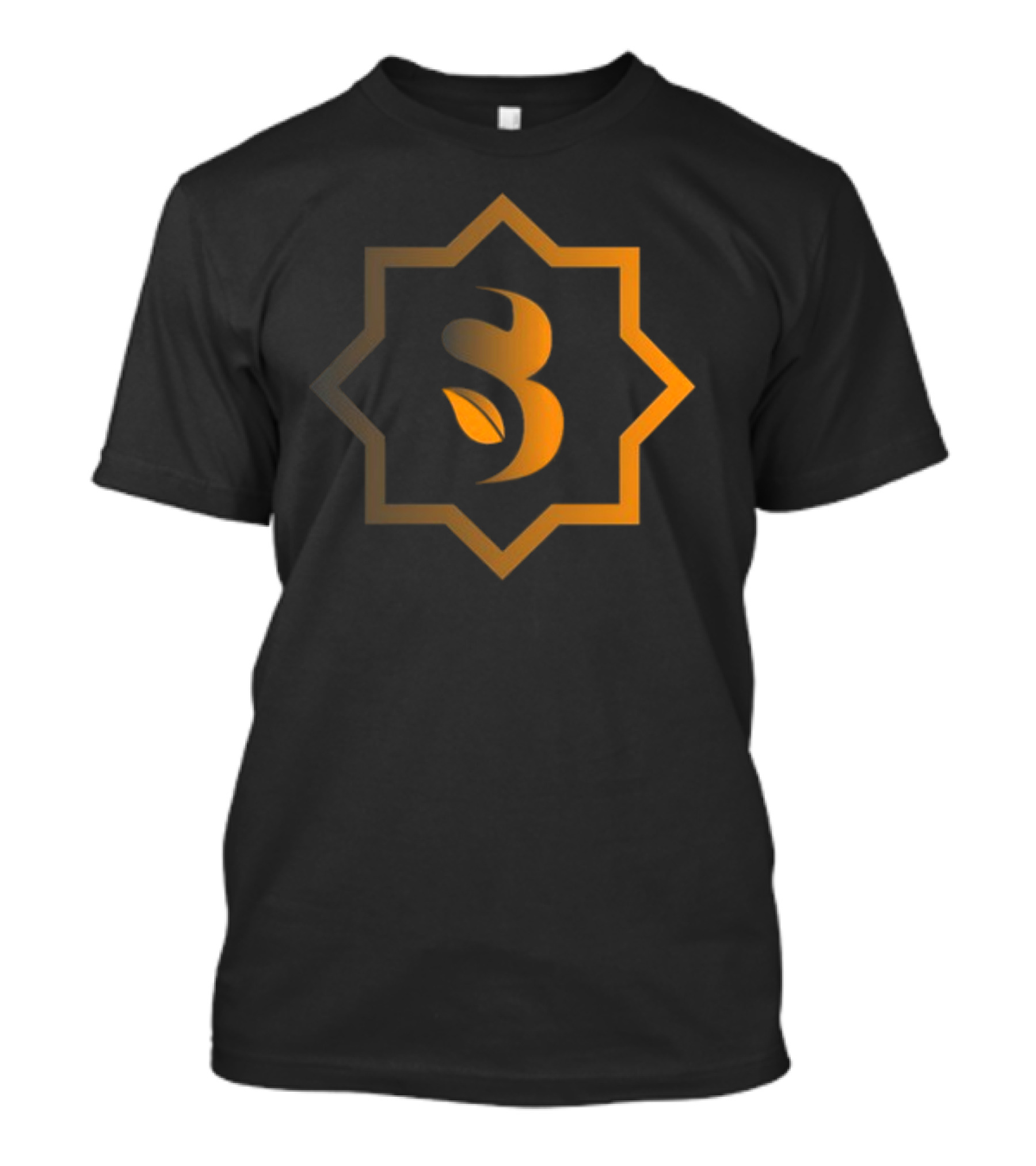 Sidrabank Golden Emblem With Leaf Icon In Star Frame T-Shirt