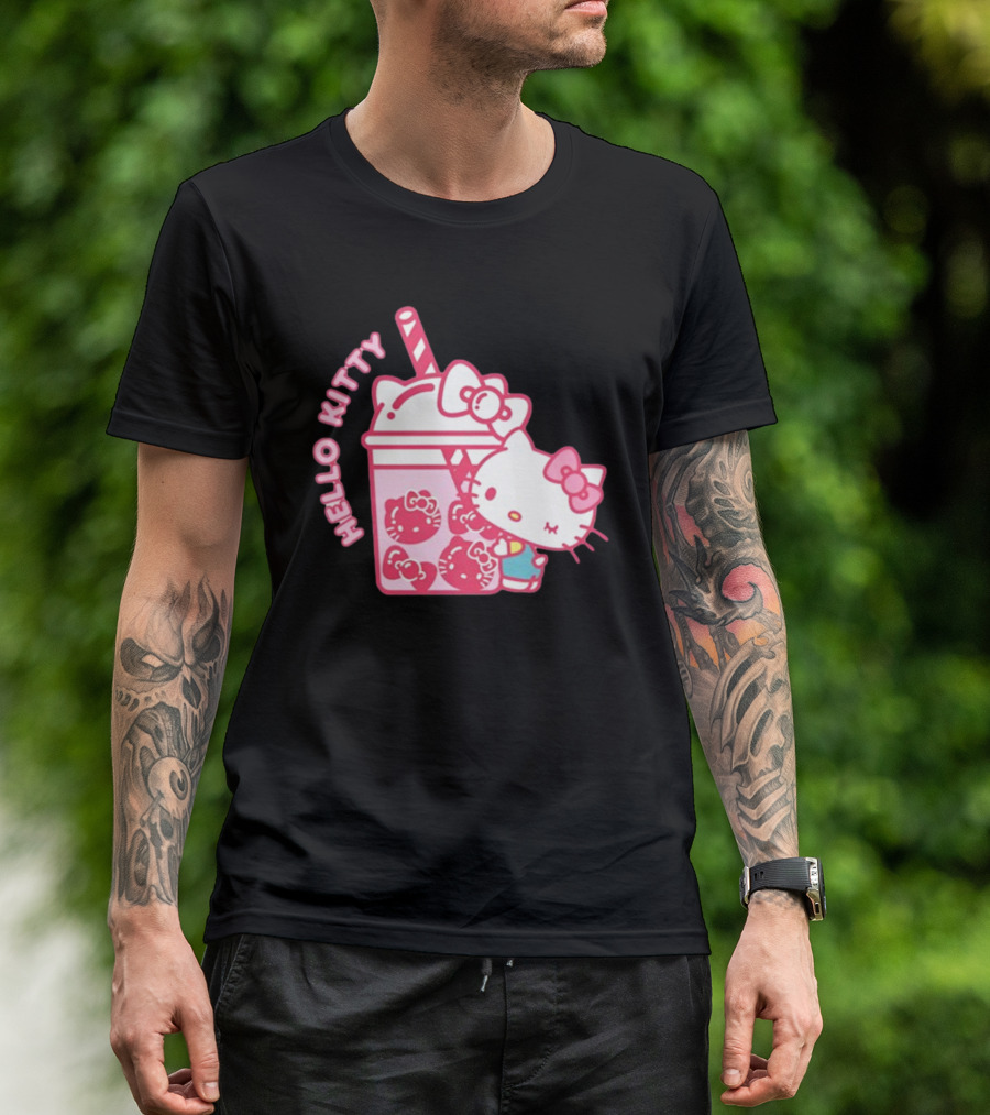 Hello Kitty Bubble Tea Drink Cute T-Shirt