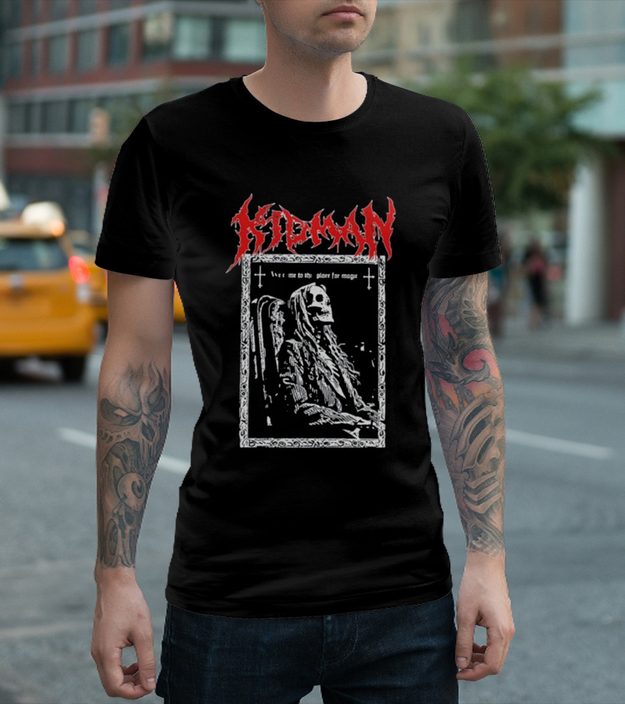 Kidman We Come To This Place For Magic Death Metal Skeleton Chair T-Shirt