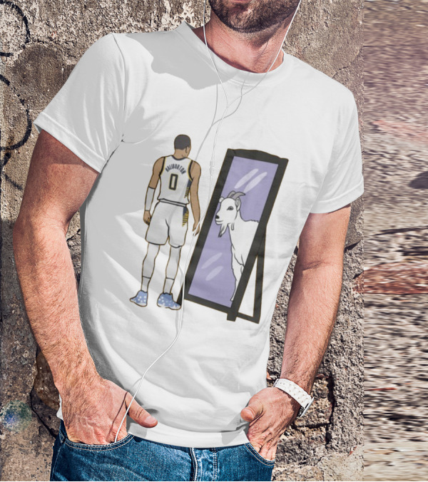 Tyrese Haliburton 0 Reflecting Goat In Mirror T-Shirt