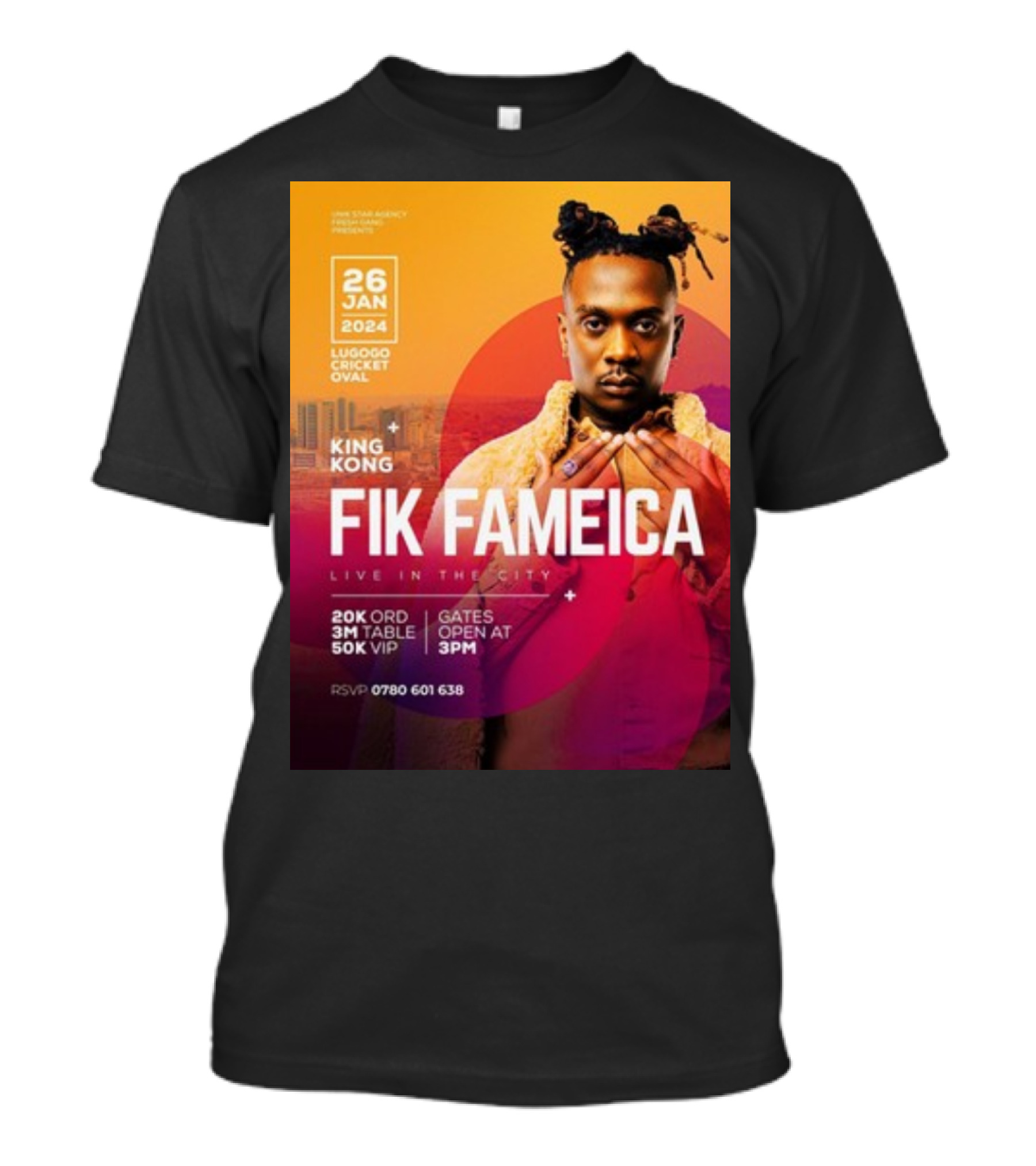 King Kong Fik Fameica Live In The City 26 Jan 2024 Lugogo Cricket Oval T-Shirt