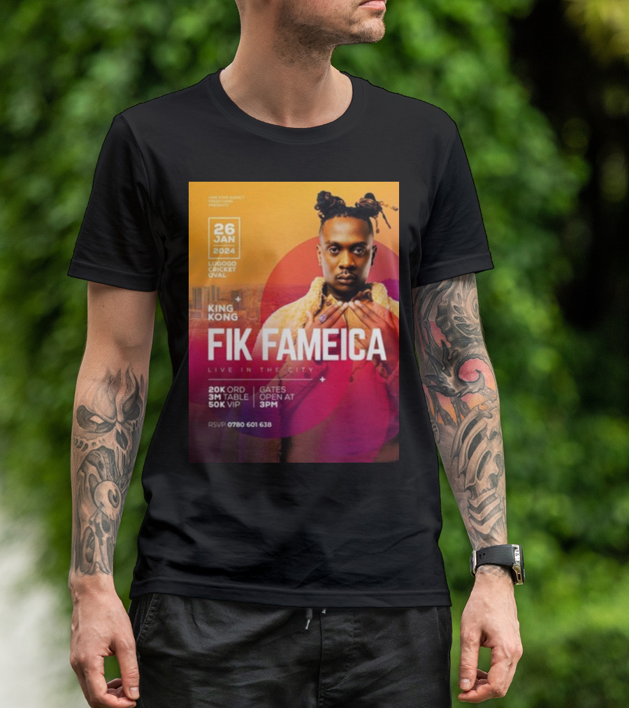 King Kong Fik Fameica Live In The City 26 Jan 2024 Lugogo Cricket Oval T-Shirt