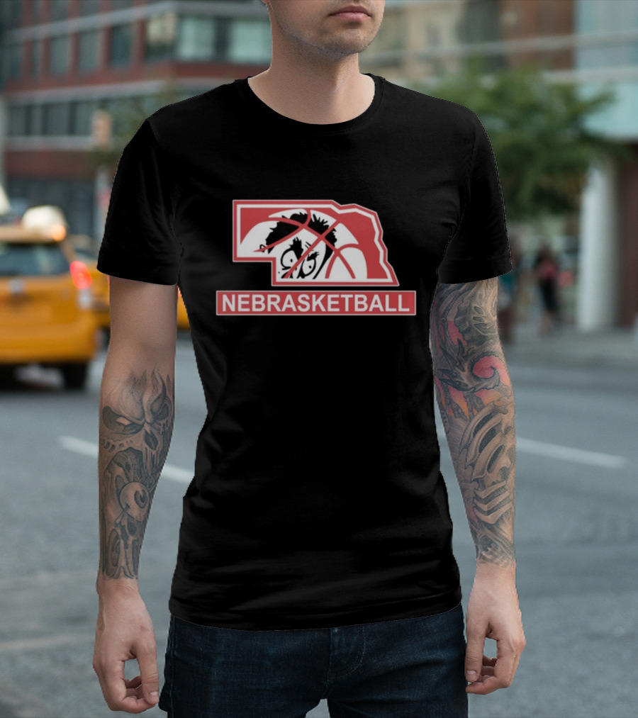 Nebraska Basketball Nebrasketball Lincoln State Mascot T-Shirt
