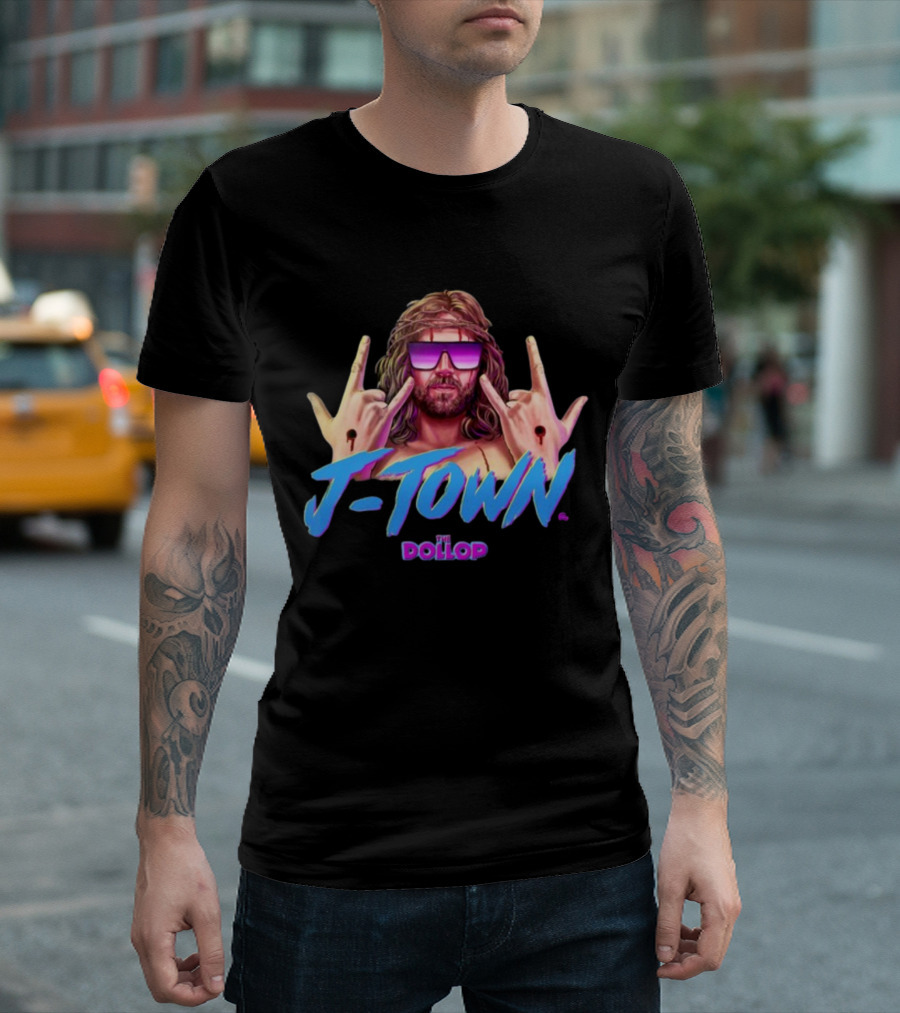 J Town The Dollop Retro Style Graphic by Jamesfosdike T-Shirt