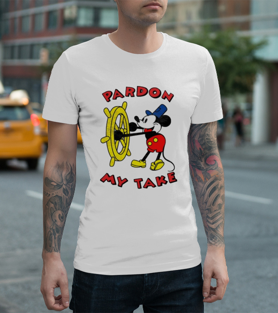 Pardon My Take Steamboat Wheel Mickey T-Shirt