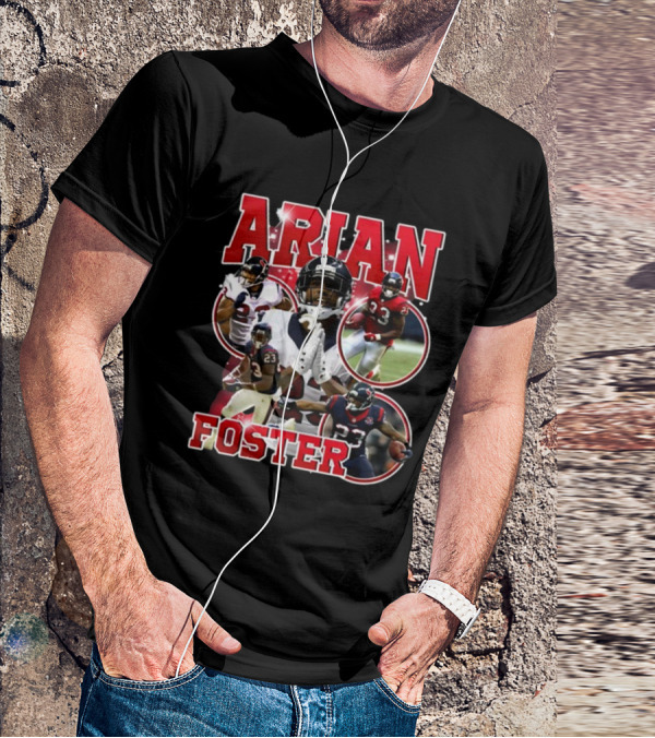 Macrodosing Arian Foster Football Collage T-Shirt