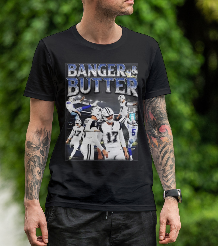 Banger And Butter Football Action With 17 And 5 T-Shirt