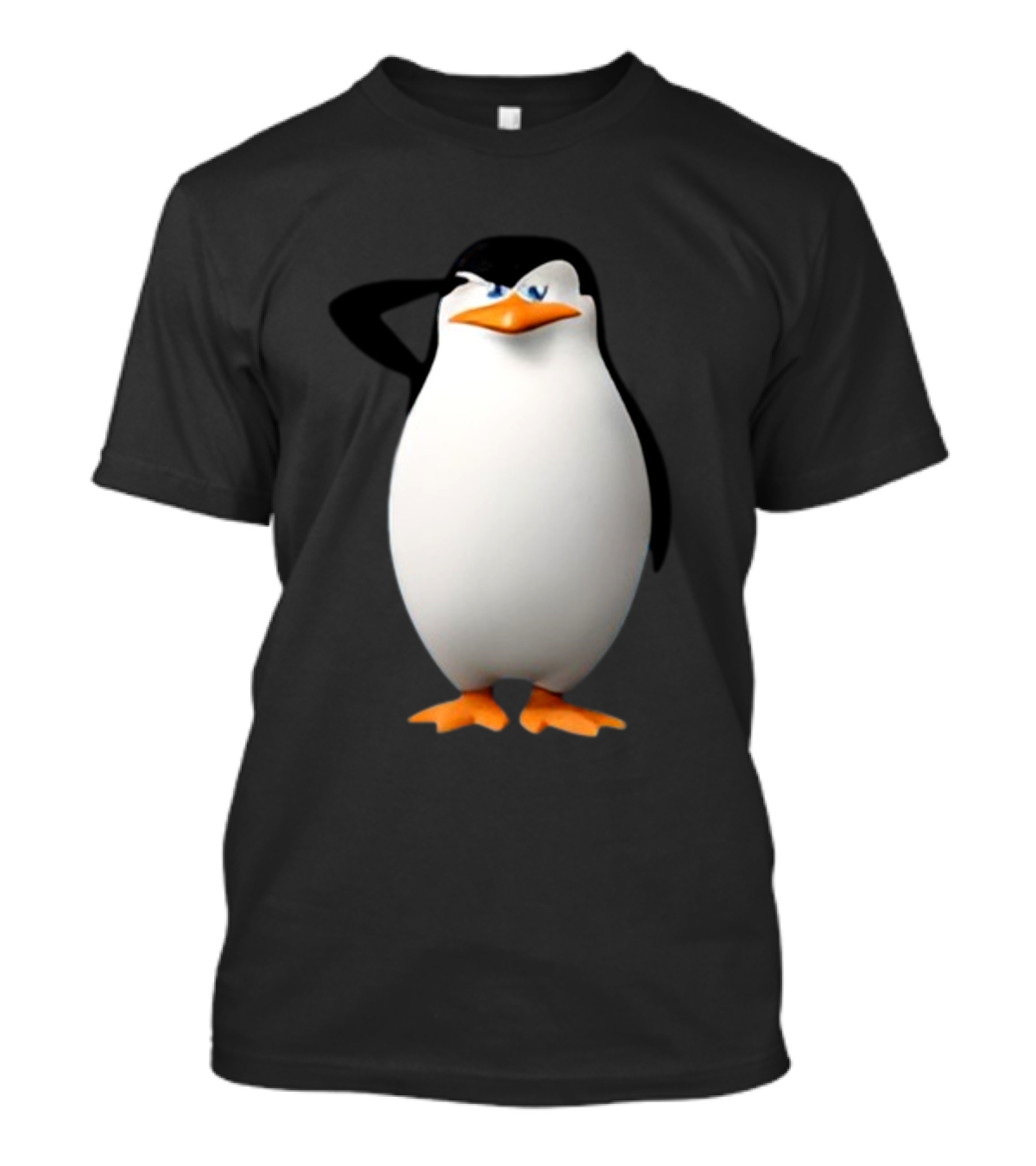 Kaos Ganjar Pranowo Burung Pinguin Penguin Gama Ganjar Skipper Salute T-Shirt