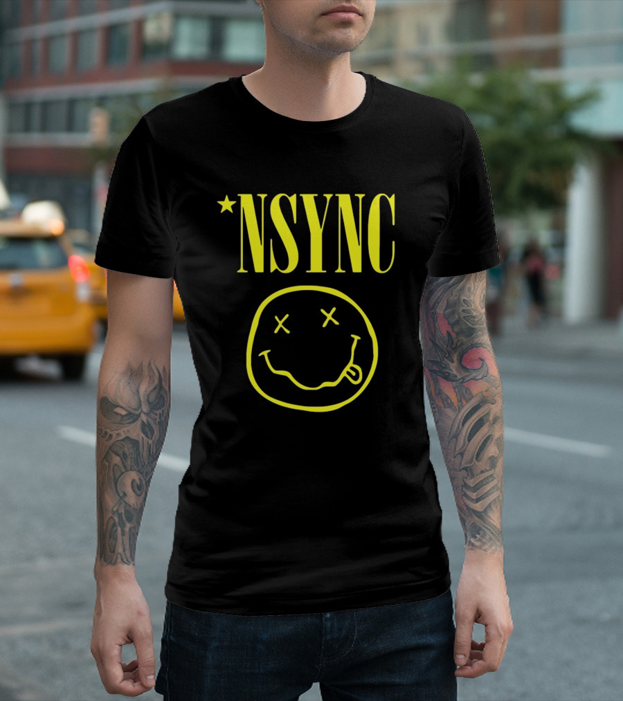 NSYNC Smiley Face Crossover T-Shirt