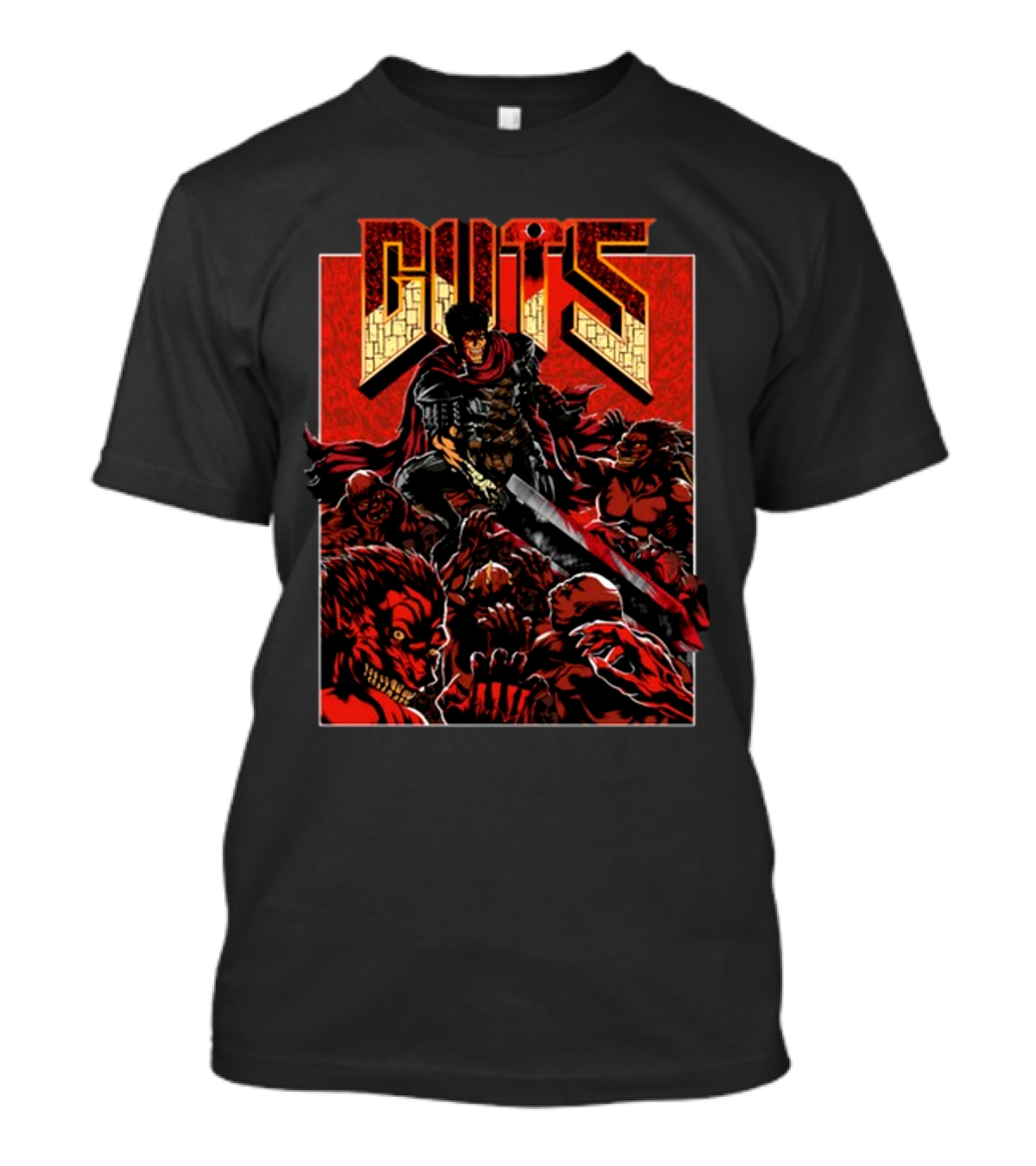 Guts Berserker Warrior Surrounded By Demonic Horde T-Shirt