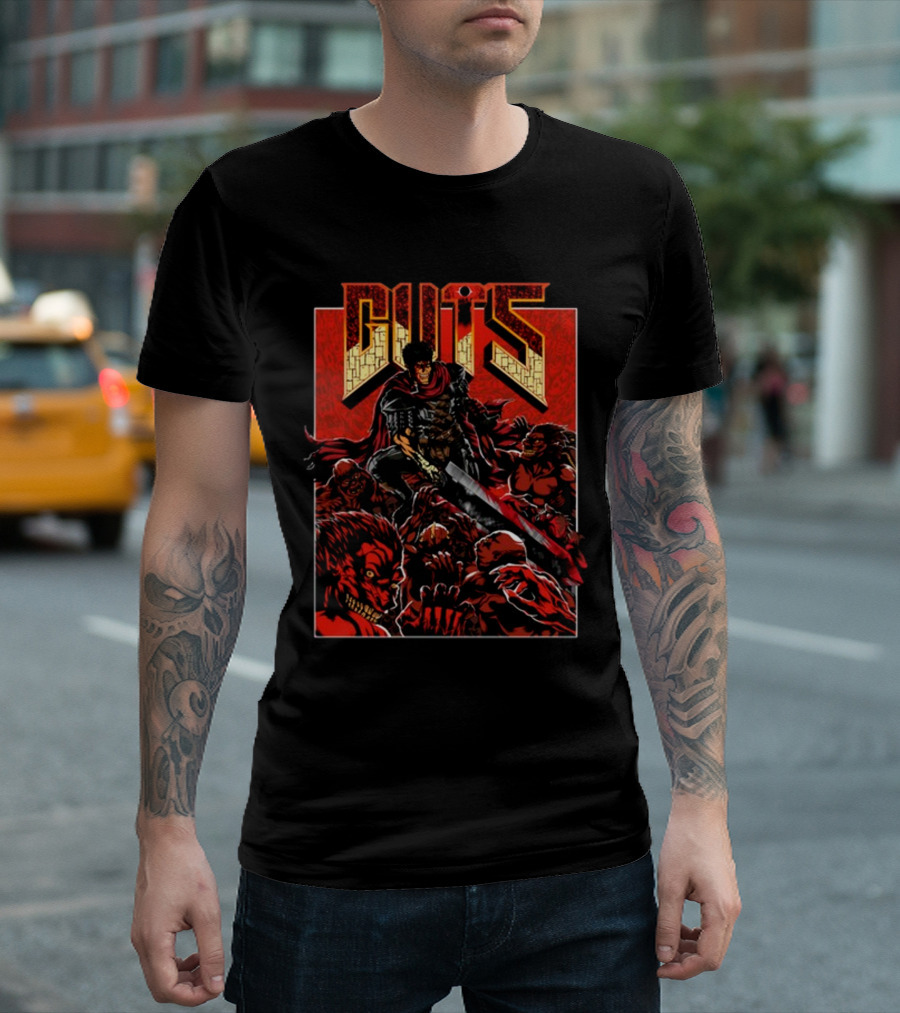 Guts Berserker Warrior Surrounded By Demonic Horde T-Shirt