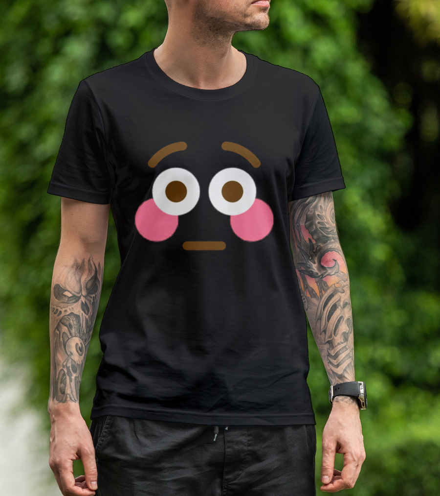 Flushed Face Blushing Emoticon Expression T-Shirt