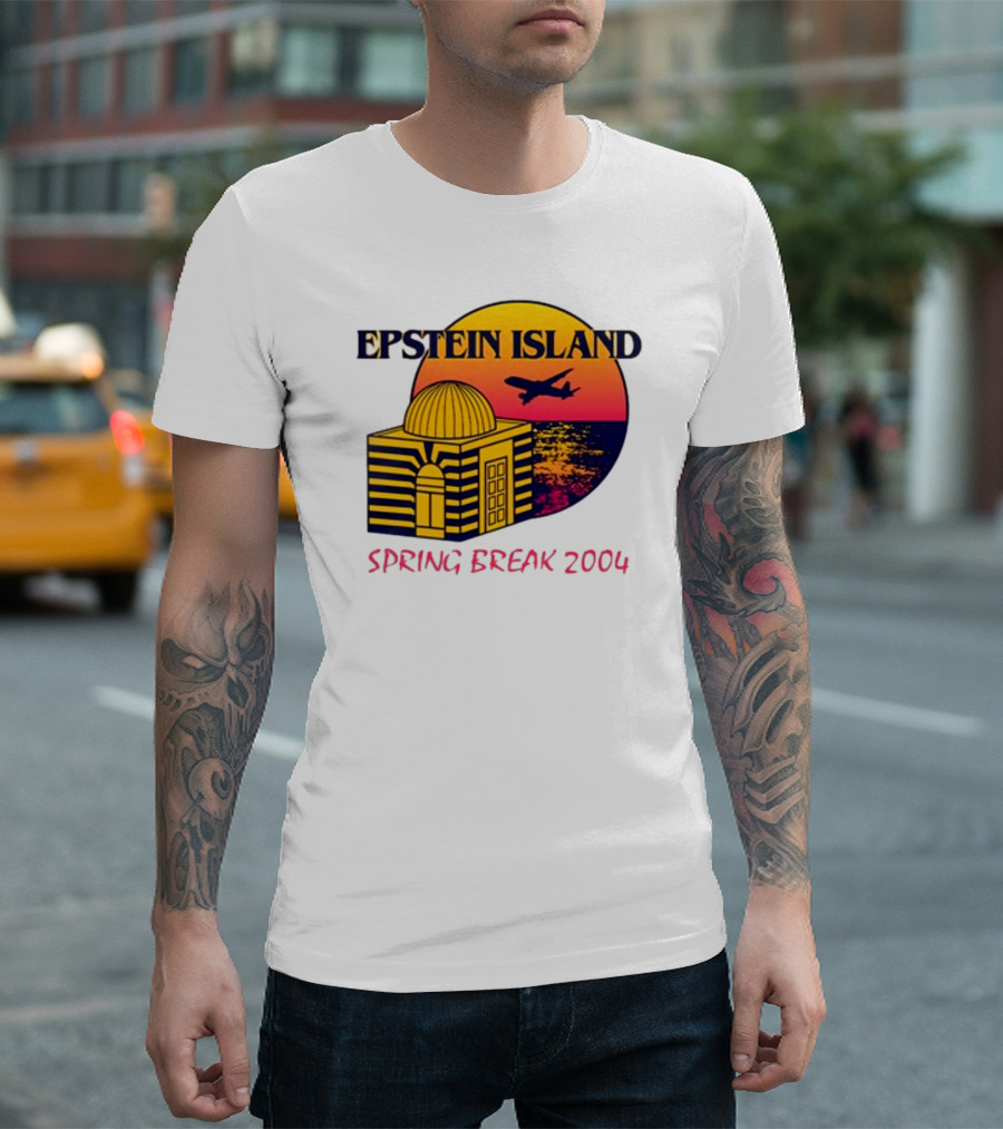 Shitheadsteve Epstein Island Airplane Dome Sunset Spring Break 2004 T-Shirt
