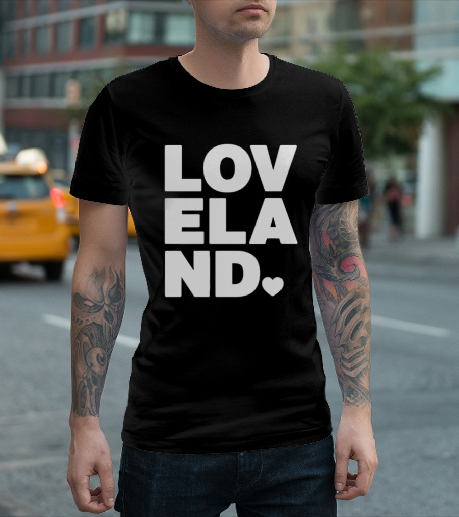 Cincyshirts Loveland White Ink Heart T-Shirt