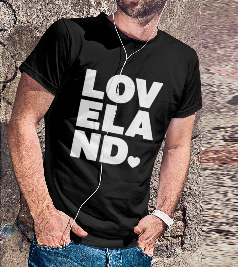 Cincyshirts Loveland White Ink Heart T-Shirt