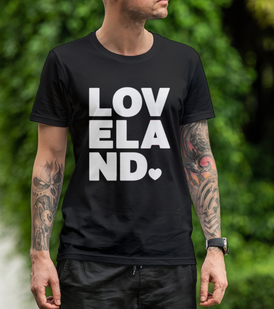 Cincyshirts Loveland White Ink Heart T-Shirt