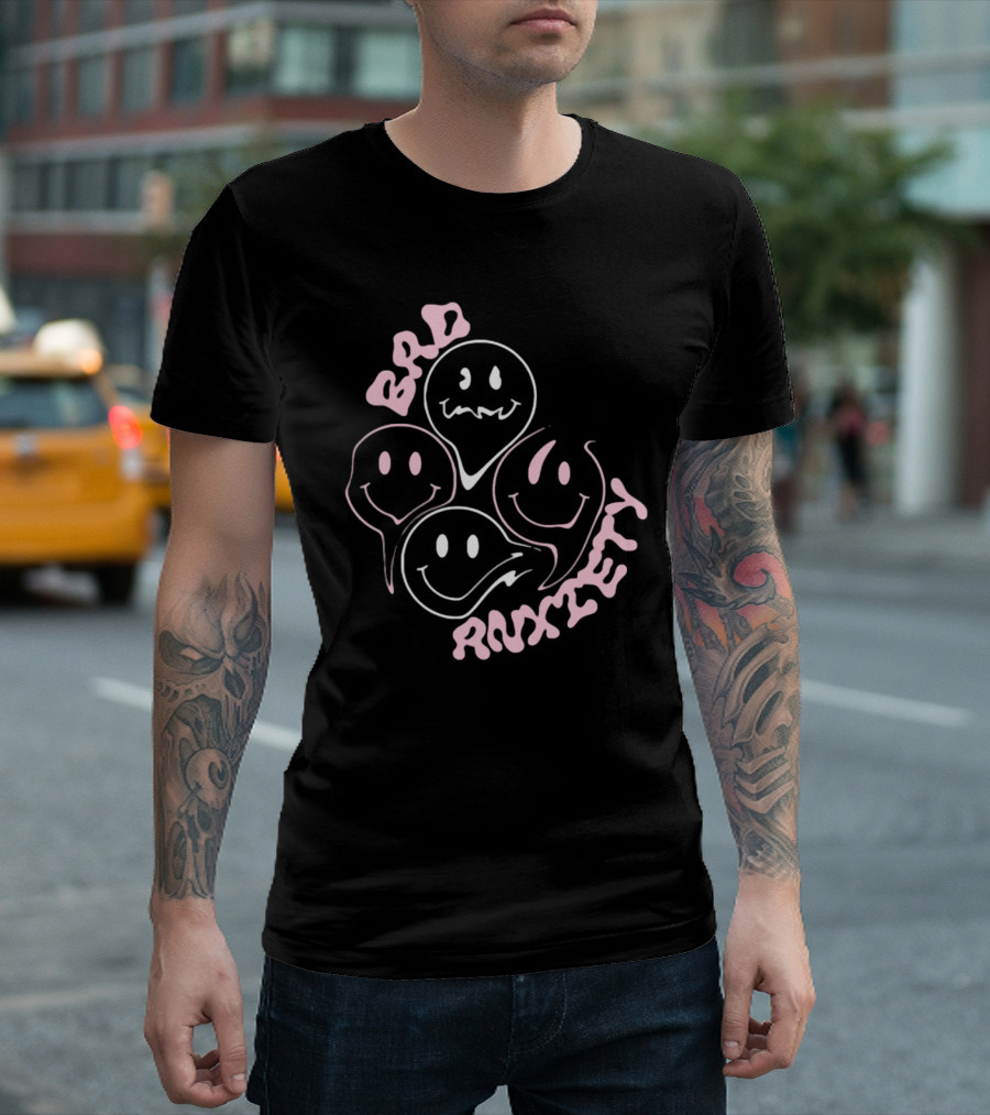 Megantheestallion Bad Anxiety Smiley Faces T-Shirt