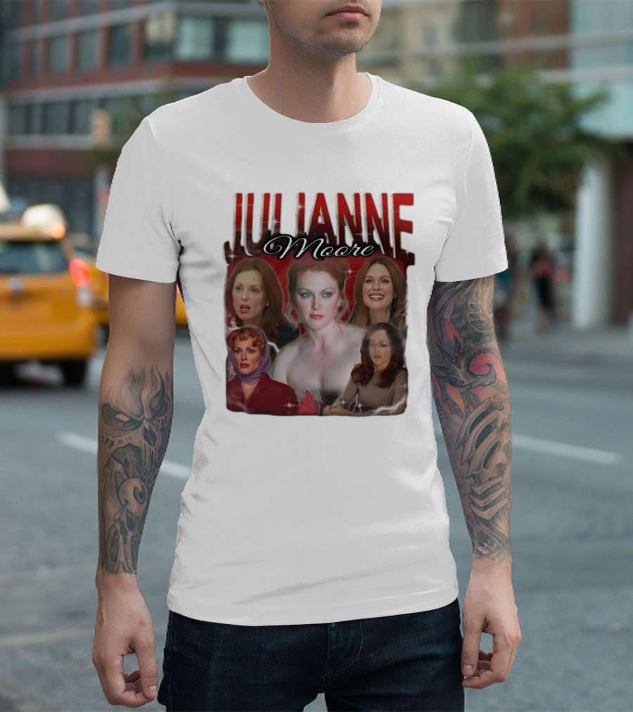 Cravemedia Julianne Moore Multi-Image Collage T-Shirt