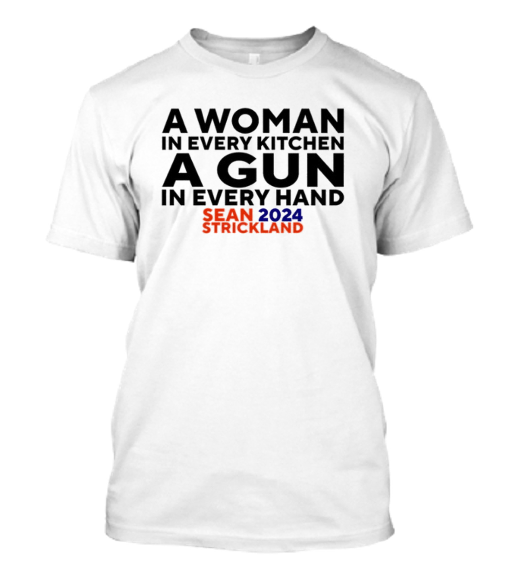 A Woman In Every Kitchen A Gun In Every Hand Sean 2024 Strickland T-Shirt