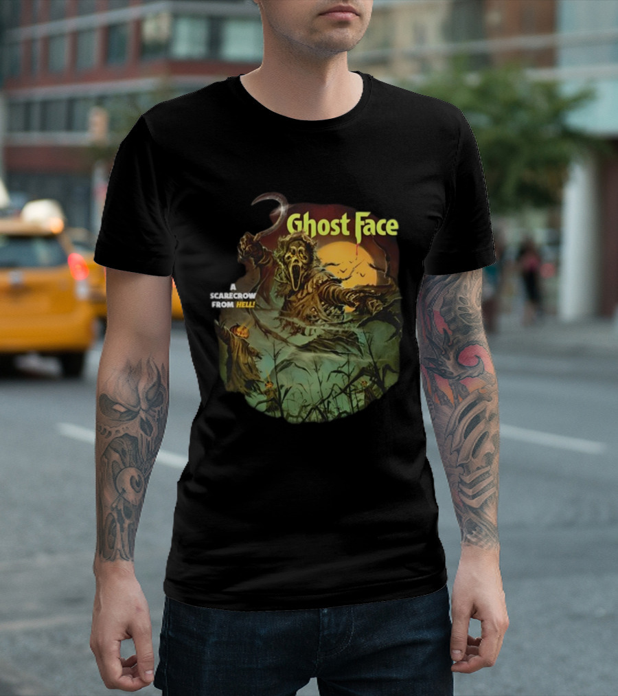 Ghost Face A Scarecrow From Hell Cavitycolors Glows In The Dark T-Shirt