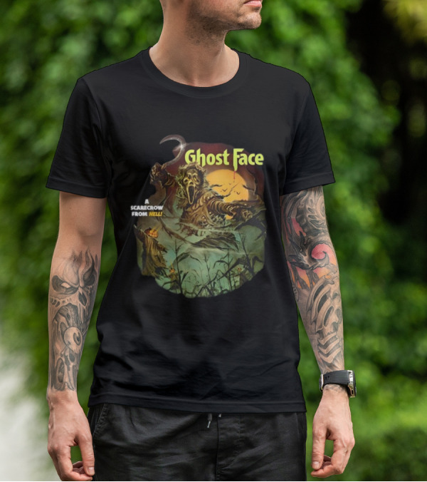 Ghost Face A Scarecrow From Hell Cavitycolors Glows In The Dark T-Shirt