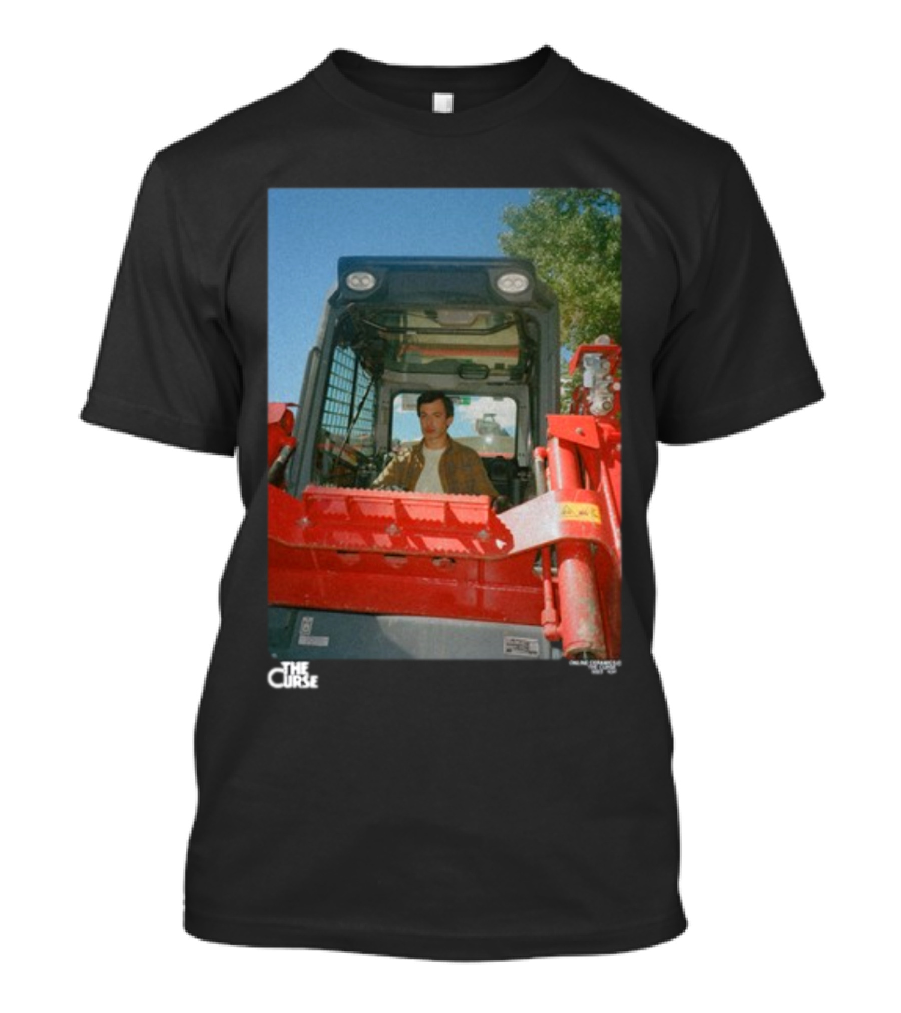 Online Ceramics The Curse Bulldozer With Person In Red Vehicle T-Shirt