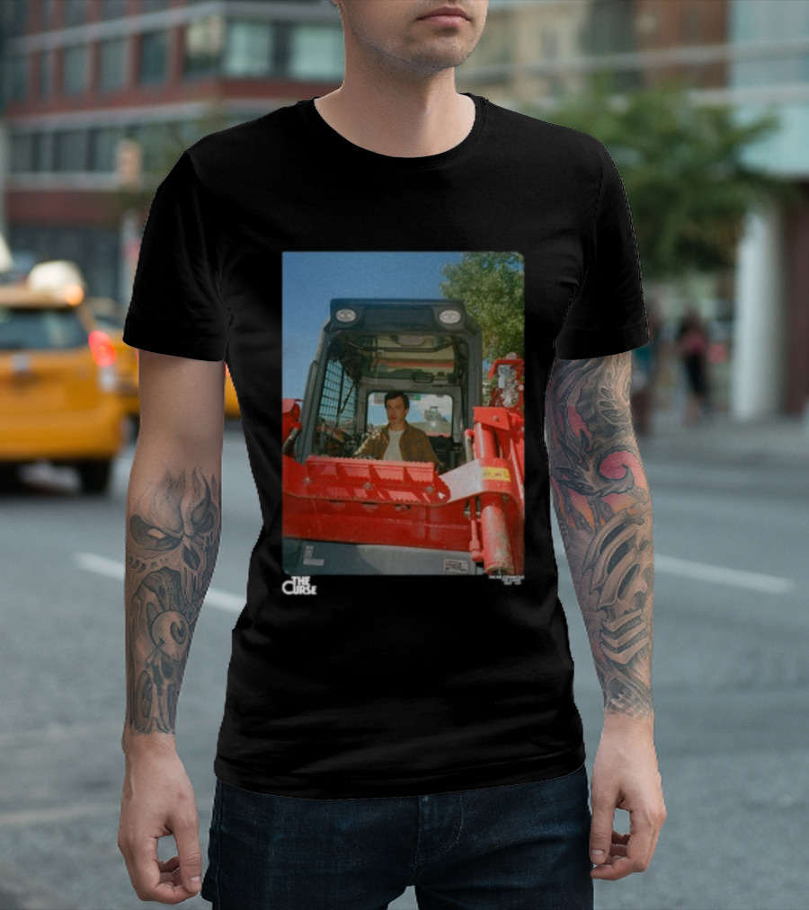 Online Ceramics The Curse Bulldozer With Person In Red Vehicle T-Shirt