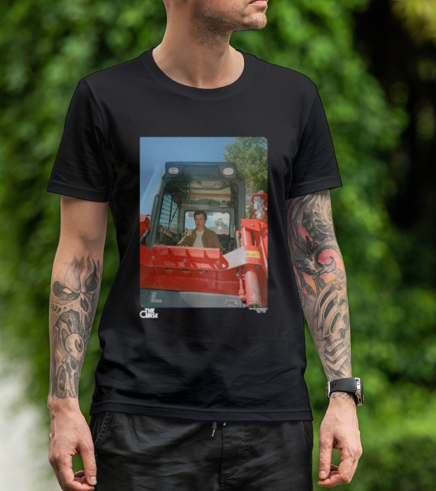 Online Ceramics The Curse Bulldozer With Person In Red Vehicle T-Shirt