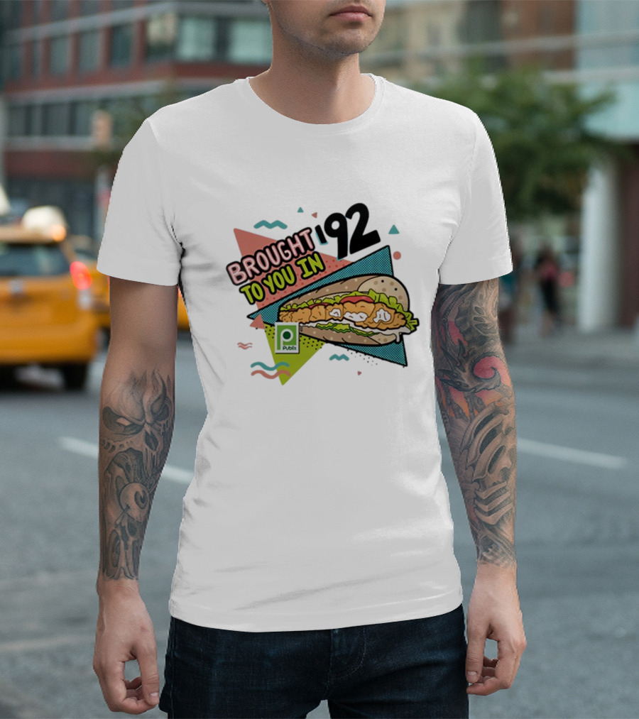 Brought 92 To You In Publix Sub Sandwich Pop Art Retro Graphics T-Shirt