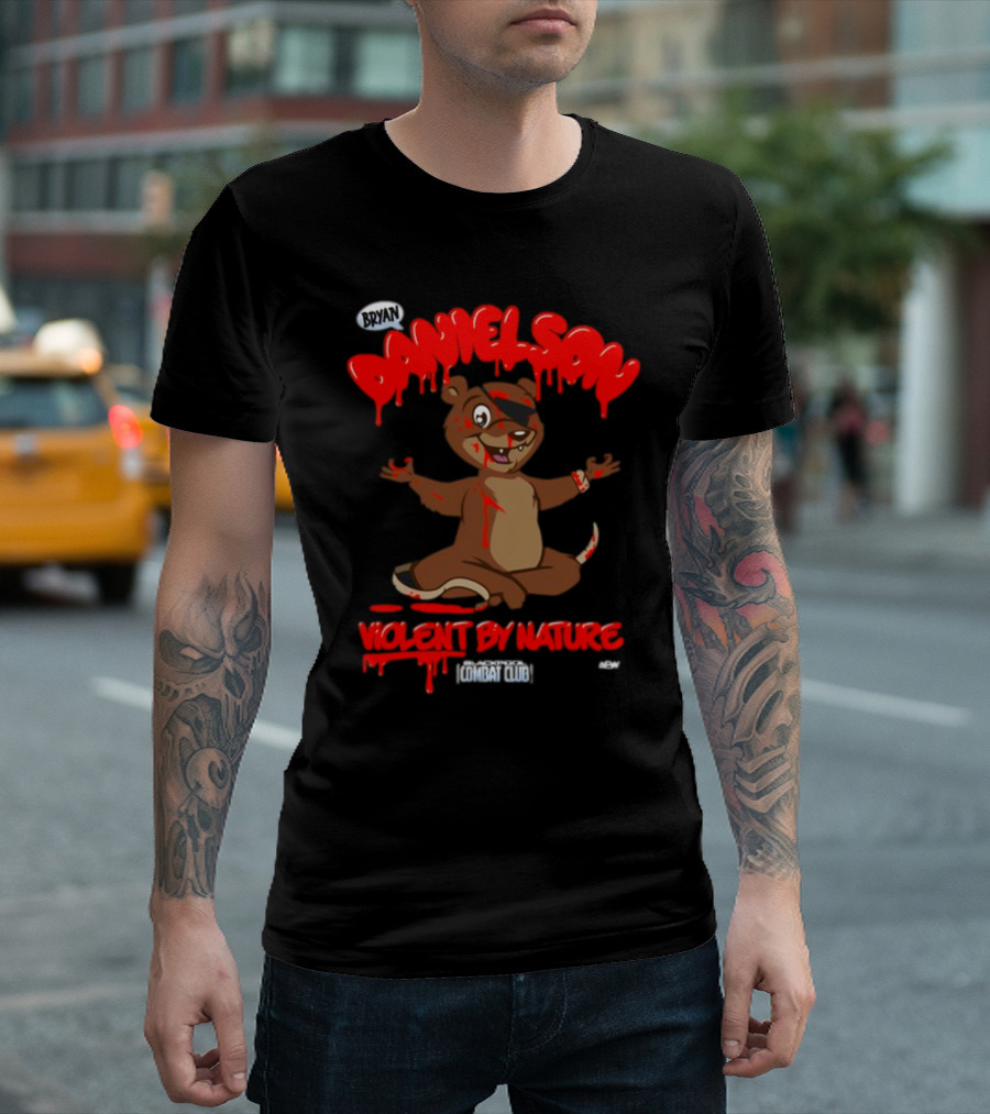 Bryan Danielson Violent By Nature Bear Blackpool Combat Club T-Shirt