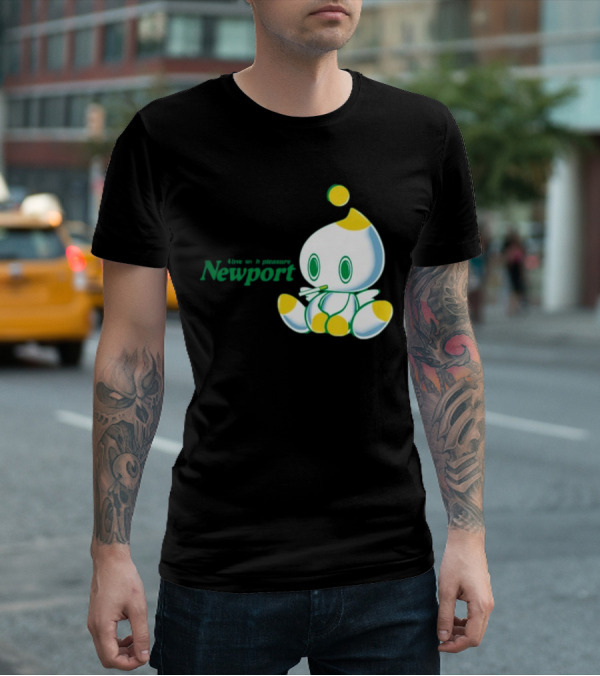 Newport Alive With Pleasure Cute Character Sitting T-Shirt