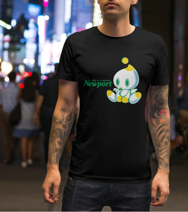 Newport Alive With Pleasure Cute Character Sitting T-Shirt