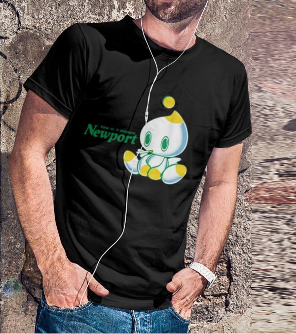 Newport Alive With Pleasure Cute Character Sitting T-Shirt