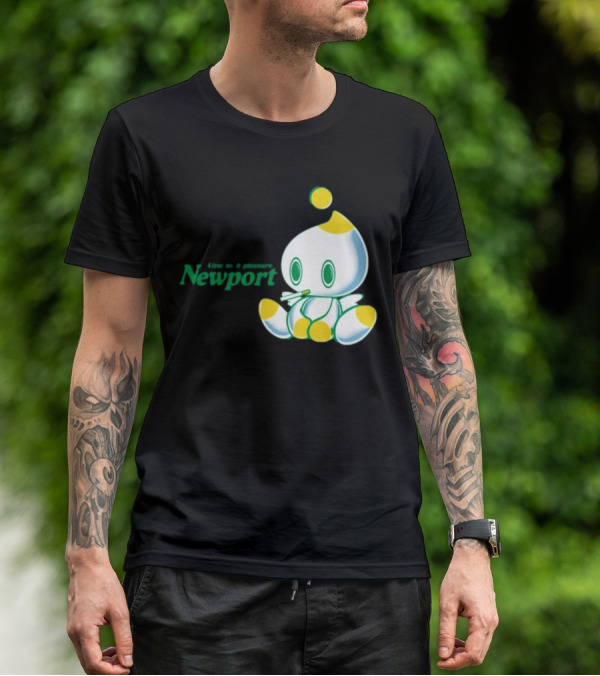 Newport Alive With Pleasure Cute Character Sitting T-Shirt