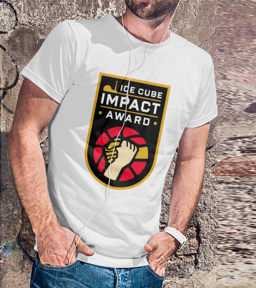 Ice Cube Impact Award Basketball Handshake Badge T-Shirt