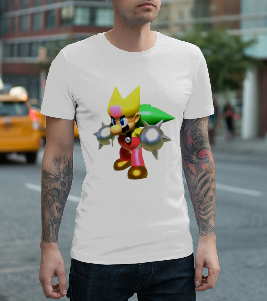 Komorebi Mario Spiky Power-Up Cosplay Character T-Shirt