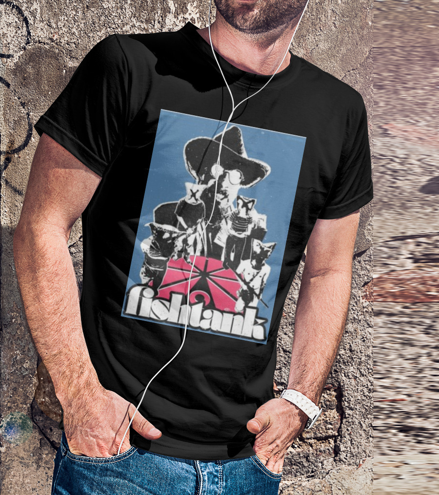 Fishtank Cats And Cowboy With Guitar T-Shirt