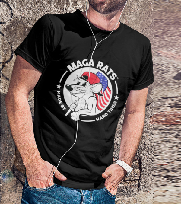 Maga Rats Made By Hard Times American Flag Hat T-Shirt