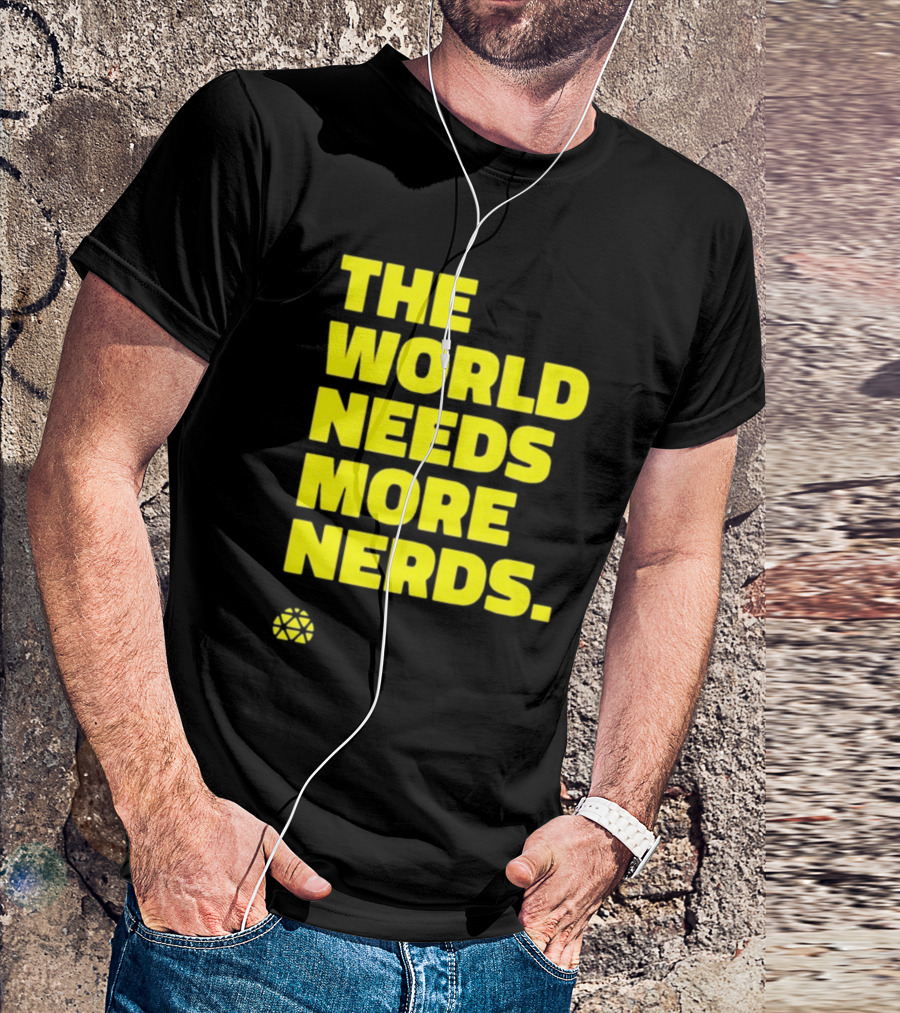 THE WORLD NEEDS MORE NERDS Geometric T-Shirt
