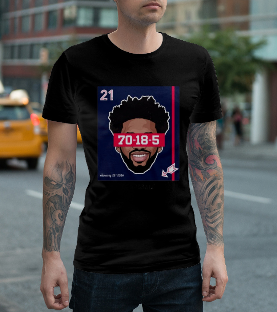 Joel Embiid 70-18-5 Dearbball January 22 T-Shirt