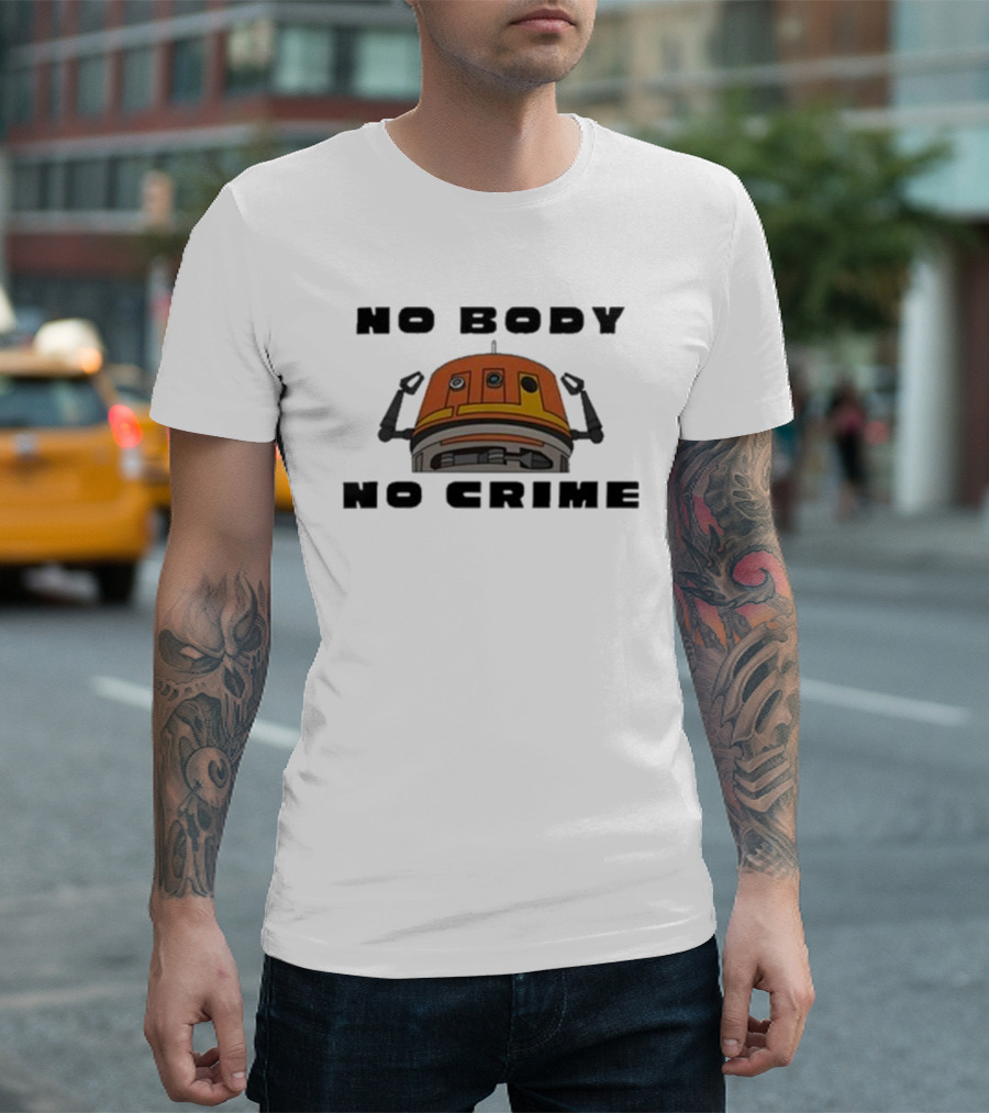 No Body No Crime Chopper Kyber Kat Droid Head T-Shirt