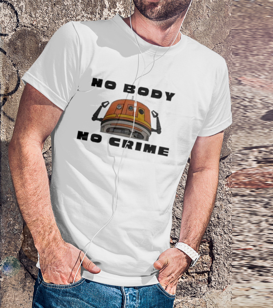 No Body No Crime Chopper Kyber Kat Droid Head T-Shirt