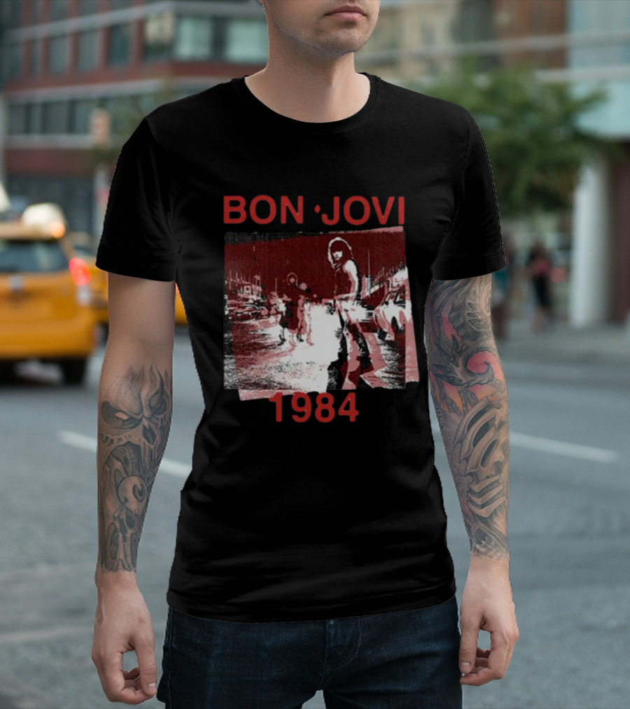 Bon Jovi Streets 1984 Urban Scene T-Shirt