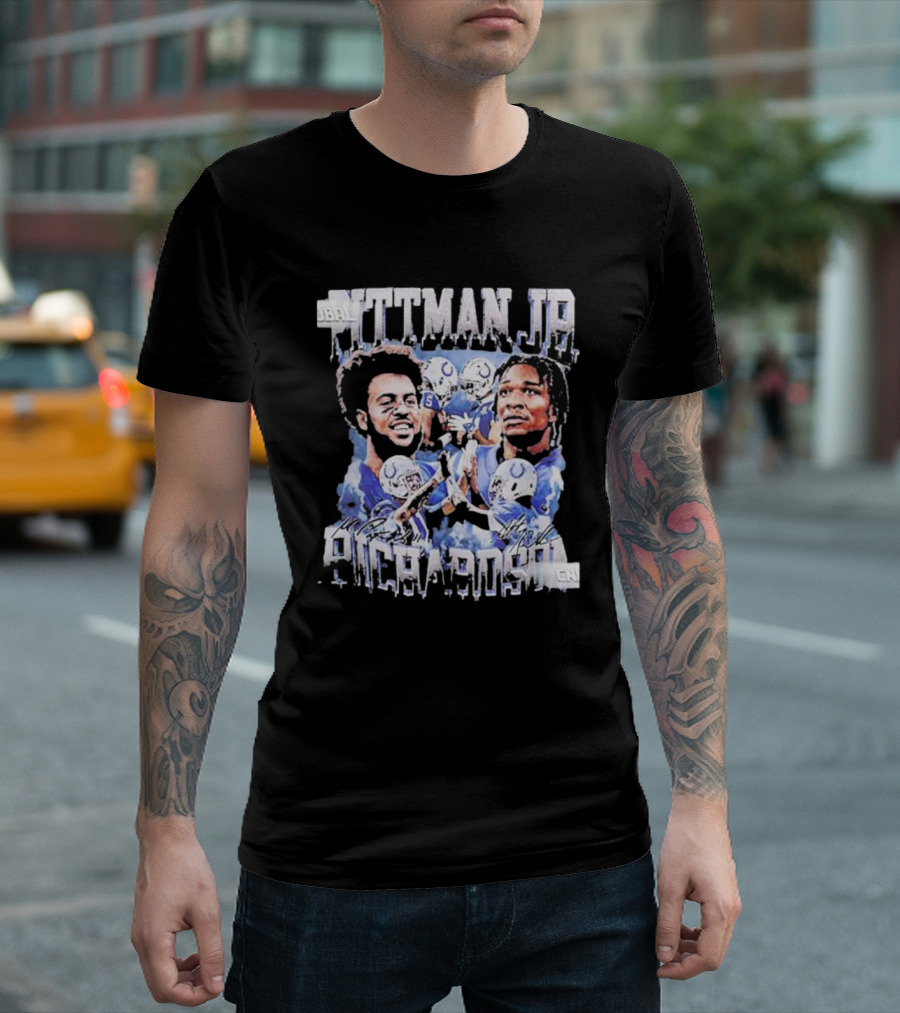 Pittman Jr Anthony Richardson Football Players Indianapolis Colts T-Shirt