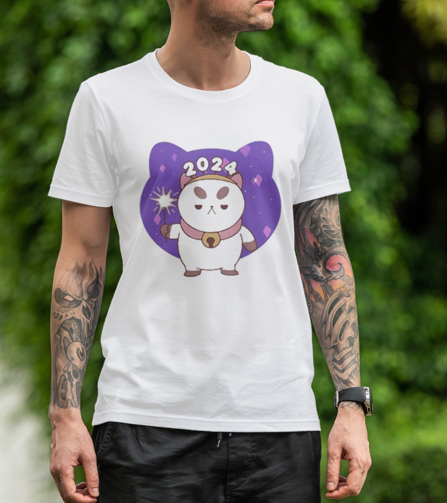 Bee And Puppycat 2024 Celebration With Magical Cat And Sparkles T-Shirt