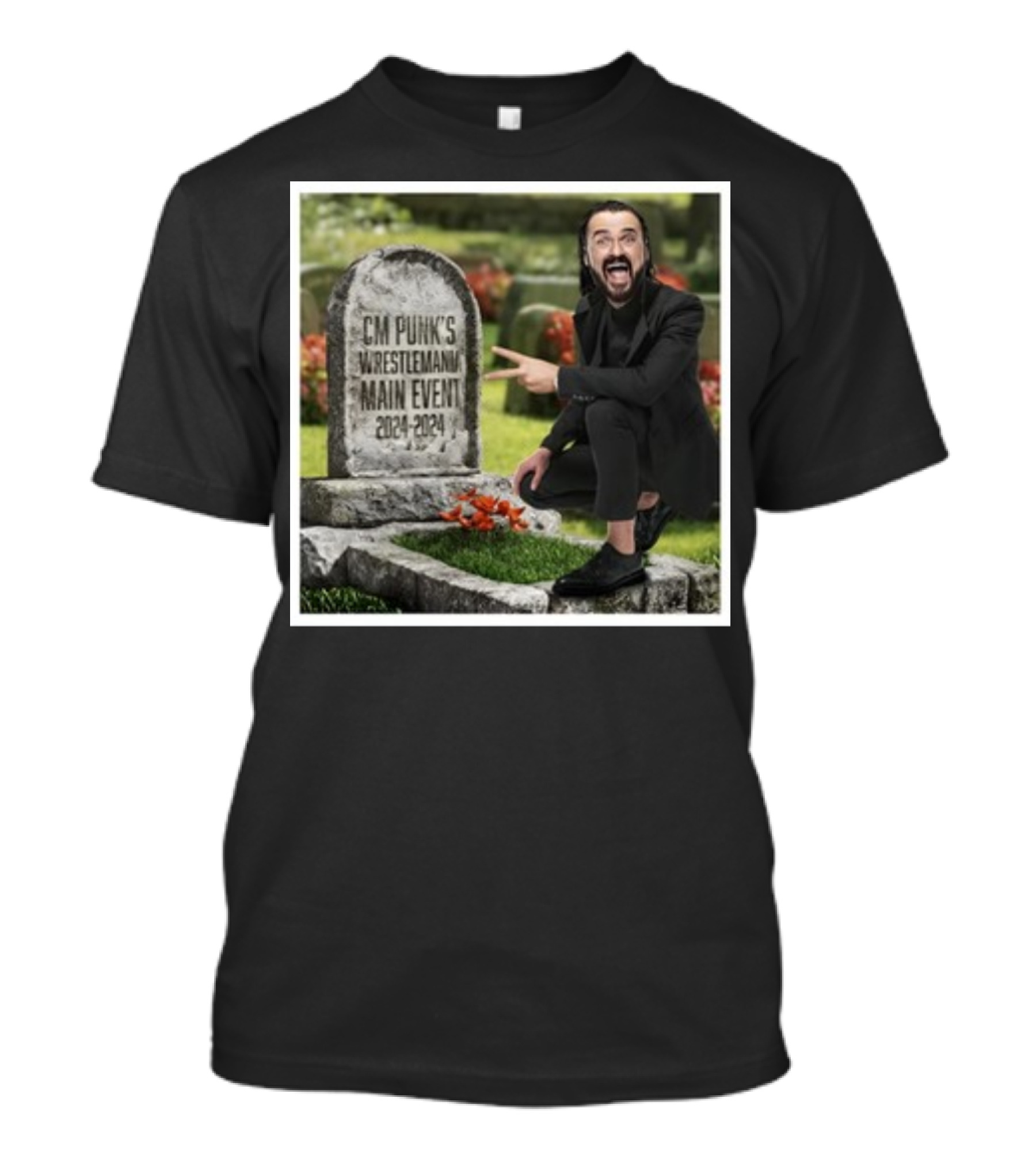 CM Punk's Wrestlemania Main Event 2024 Tombstone T-Shirt