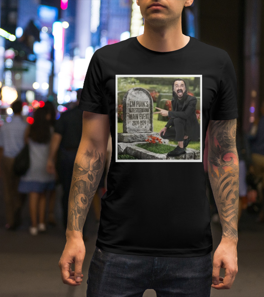 CM Punk's Wrestlemania Main Event 2024 Tombstone T-Shirt